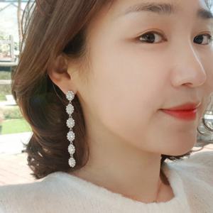 [바이진주리본] 노팅힐 드롭 롱 귀걸이E