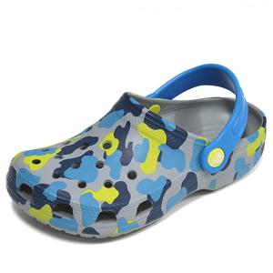 크록스 키즈 클래식 시즈널그래픽 클로그 슬리퍼 205620-007