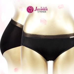 [비너스 자스민] 블랙 심플 아웃밴딩 헴팬티 jpt1229h