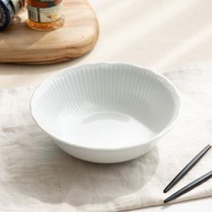 체스키포슬란 프라하화이트 깊은 찬기 14cm K073