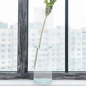 투명 라인 꽃병 일자 (대)