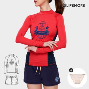 라이프모어 여성 래쉬가드 세트 3PCS 403R+4521P