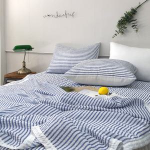 룸마이룸  라인 시어서커 리플 홑겹이불베개세트SS