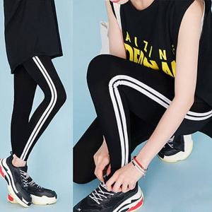 아이스 쿨링 레깅스 10부 2라인 빅사이즈 밴딩 C8005