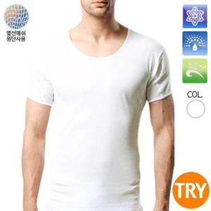 [TRY] 새모시 매쉬 티셔츠 TMRCR01/남자반팔/드라이티셔츠