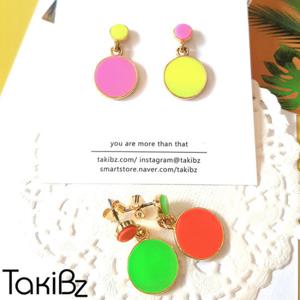 [타키비즈] 린 언발런스 네온 귀걸이