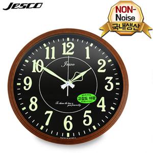 제스코 무소음 야광 벽시계 32cm J380 엔틱 집들이 개업 선물