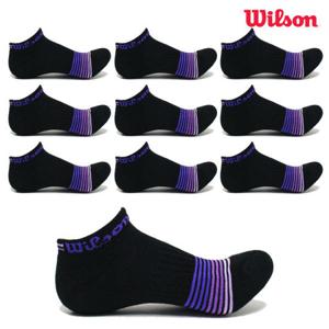 윌슨 4컬러 여성 파일 스니커즈양말 3족 WS19604