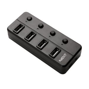 USB2.0 4포트 무전원허브 포트별 전원스위치 제공 NEXT-704UH