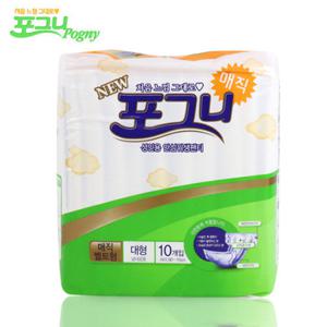 포그니 성인 일반 팬티형 기저귀 매직대형 10매 요실금 천연펄프