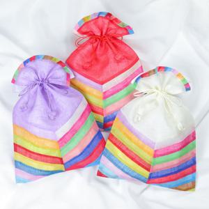 [박씨상방] 무지개 모시 복주머니특대C