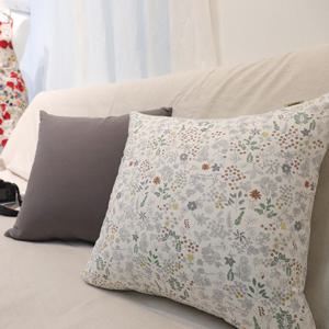 유노야 북유럽 패턴 린넨 쿠션커버 방석커버 (플로랄)