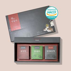 착한농부 차를 만들다 선물세트/작두콩차, 차가버섯차, 보이차