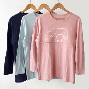 임산부 T 긴곰 수유티 빅사이즈 예쁜 수유복 데일리룩