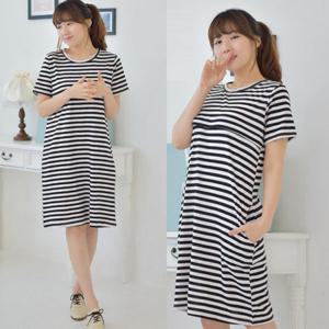 반팔안젤라수유원피스- 빅사이즈 수유복 산모 임산부