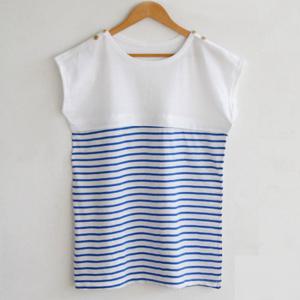 F.반팔마린수유티- 임산부 여름 수유복 면티 외출복