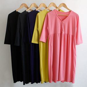 F.7부TR원피스- 단추수유복 수유원피스 임부복원피스