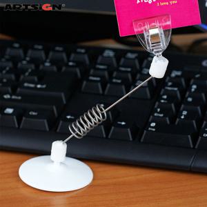 아트사인 쇼클립3955 원판50 스프링줄 반달집게/메모꽂이/알림판/안내판/가격표/알림판/POP집게/POP클립