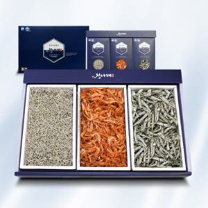 청나래 멸치 E선물세트(지리350g+홍새우180g+중멸350g)