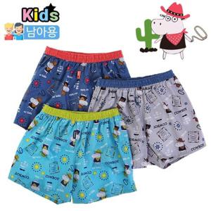 [아동팬티]  물랑키즈 카우보이 트렁크 3매/남아팬티/유아팬티