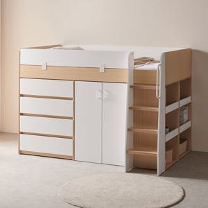 (착불) 스토리쥬4 수납 벙커침대 옷장+서랍장형 IKST403