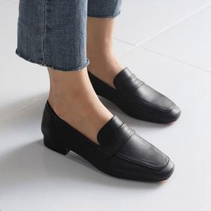 [바닐라슈]카렌드 각코 베이직 안경 로퍼슈즈(2cm)