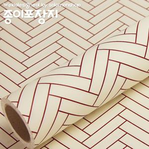 헤링본 종이롤포장지 버건디/종이포장지/선물포장지/예쁜포장지/종이접기/말이포장지/종이공예