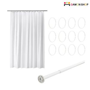 [이케아 직수입] BJARSEN 샤워커튼(커튼링,커튼봉포함) 풀세트