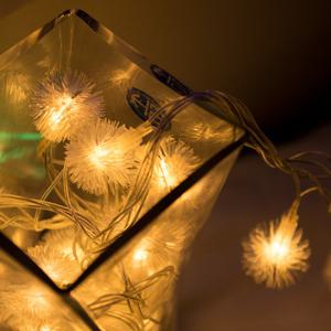 크리스마스 트리 눈꽃 전구 LED 연결형 겸용 50P 투명선 (콘센트형) 줄조명 캠핑 카페 펜션 장식 소품