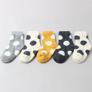 [주크]H빅도트 중목(5켤레) 아기양말 신생아양말 유아양말 유아동 양말세트 남아양말 여아양말