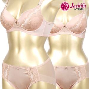[비너스 자스민]레이스 노와이어 몰드 브라팬티세트 jbp1242