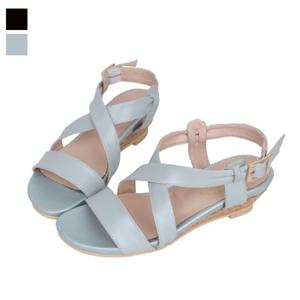 [비앤에스]고트스킨 웨지힐 샌들 5cm(BNS1012)