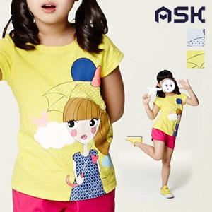 [ASK 주니어]여아 우산미니매니아 라운드TS(JU2MTR452FD/옐로우)