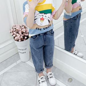 아동 주니어의류 여아찢청바지 데님팬츠 초등학생9863