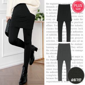 빅사이즈 소프트기모 4부 치마레깅스