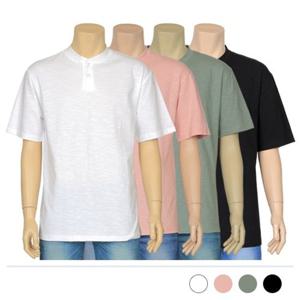 [모던브릭]헨리넥 반팔 슬라브 티셔츠