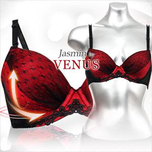 [비너스 자스민]빅사이즈 블랙 레이스 자수 몰드 브라 jbr1167