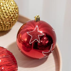 크리스마스 볼 트리 장식 멜랑쥬 100mm [6개입] 6컬러 꾸미기 소품 용품 오너먼트