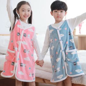 구름고양이 유아동 수면 롱조끼 아동 주니어 겨울잠옷