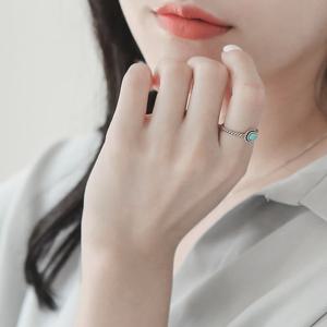 제이로렌 9R0475 12월탄생석 터키석 원석 실버반지