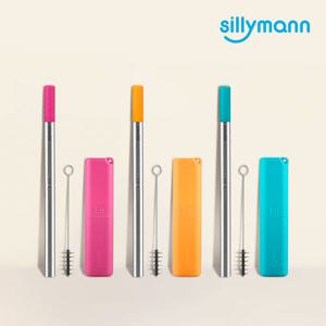 [실리만] 휴대용 스테인레스 스틸 버블티 빨대 세트 WSB2086