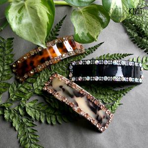 [KNOTXKNOT] 셀룰로오스 크리스탈 사각스퀘어 자동핀