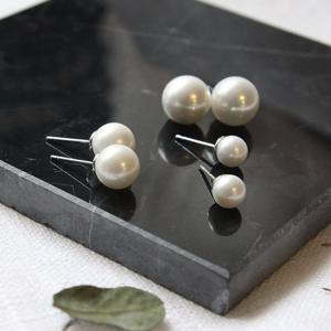 제이로렌 M01100 SHARE 8mm 진주 귀걸이(귀침 순은/실버925)