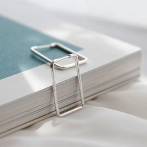 제이로렌 91M02021 순은 직사각 링 실버귀걸이