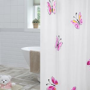 윈테리어 입체 방수 샤워커튼 (180cmX180cm) 버터플라이