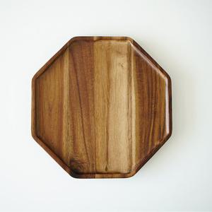 코세르 우드쟁반 홈카페 팔각트레이 2호[정]