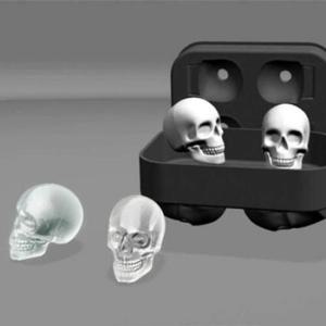 아트박스/와인앤쿡 블랙 스컬 해골 4구 아이스트레이1개