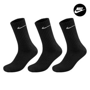 나이키 쿠션크루 남자 여자 장목 스포츠 긴 양말 3팩 SX4508-001