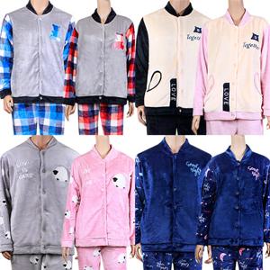 언더러브 캐릭터 단추 밍크 상하세트 커플용