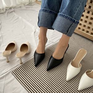 7cm 뾰족코 3color 모던 뮬 슬리퍼 RJ-k082